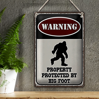 Blechschild Spruch 20x30cm Warning property protected by