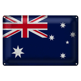 Blechschild Flagge Australien 30x20cm Australia Vintage