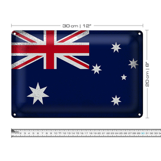 Blechschild Flagge Australien 30x20cm Australia Vintage