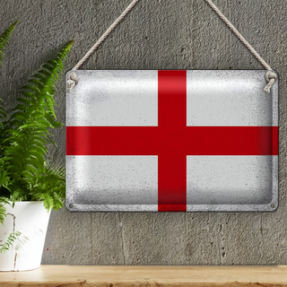 Blechschild Flagge England 30x20cm Flag of England Vintage