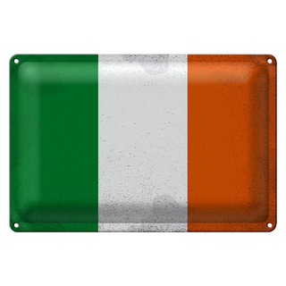 Blechschild Flagge Irland 30x20cm Flag of Ireland Vintage