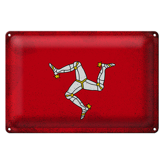 Blechschild Flagge Isle of Man 30x20cm Isle of Man Vintage