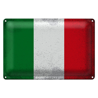 Blechschild Flagge Italien 30x20cm Flag of Italy Vintage