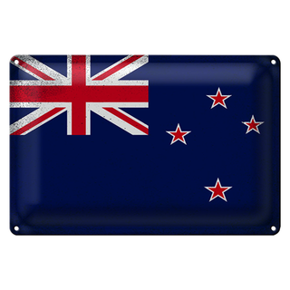 Blechschild Flagge Neuseeland 30x20cm New Zealand Vintage