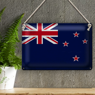 Blechschild Flagge Neuseeland 30x20cm New Zealand Vintage