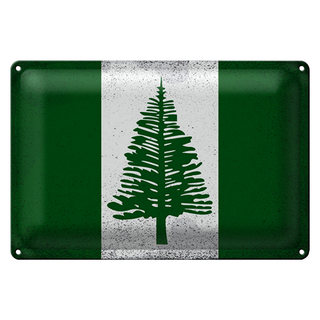 Blechschild Flagge Norfolkinsel 30x20cm Flag Vintage