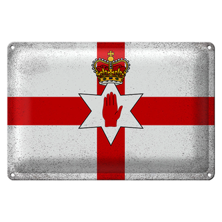 Blechschild Flagge Nordirland 30x20cm Flag Vintage