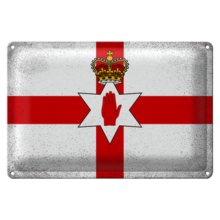 Blechschild Flagge Nordirland 30x20cm Flag Vintage