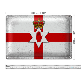 Blechschild Flagge Nordirland 30x20cm Flag Vintage