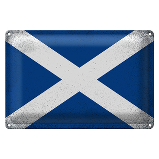 Blechschild Flagge Schottland 30x20cm Flag Scotland Vintage