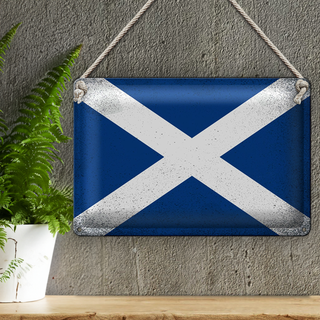 Blechschild Flagge Schottland 30x20cm Flag Scotland Vintage