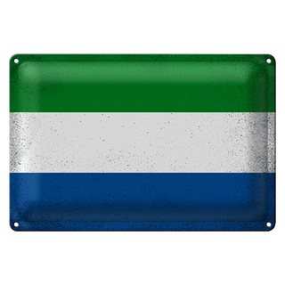 Blechschild Flagge Sierra Leone 30x20cm Flag Vintage