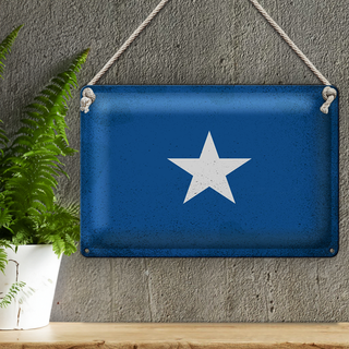 Blechschild Flagge Somalia 30x20cm Flag of Somalia Vintage