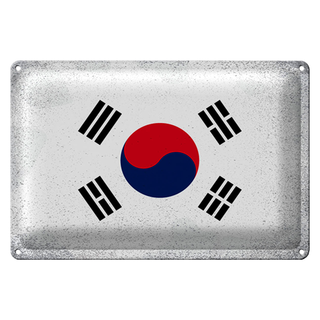 Blechschild Flagge Südkorea 30x20cm South Korea Vintage