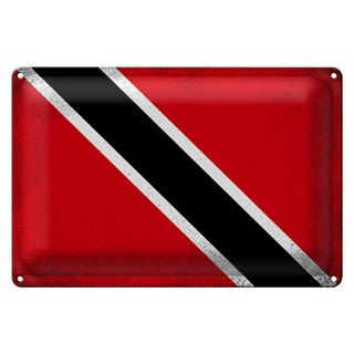 Blechschild Flagge Trinidad und Tobago 30x20cm Flag Vintage tin sig
