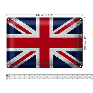 Blechschild Flagge Union Jack 30x20cm United Kingdom Vintag