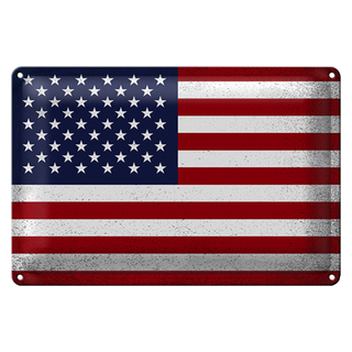 Blechschild Flagge Vereinigte Staaten 30x20cm Flag Vintage