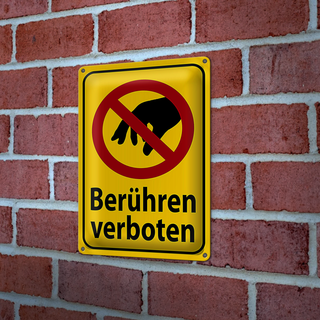 Blechschild Warnschild 20x30cm berühren verboten