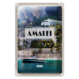 Blechschild Reise 20x30cm Amalfi Italy Urlaub Touristik