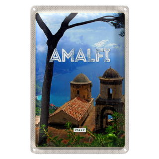 Blechschild Reise 20x30cm Amalfi Italy Urlaub Touristik