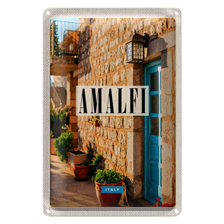 Blechschild Reise 20x30cm Amalfi Italy Urlaub Reiseland