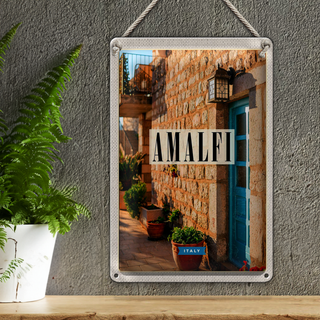 Blechschild Reise 20x30cm Amalfi Italy Urlaub Reiseland