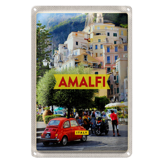 Blechschild Reise 20x30cm Amalfi Italy Urlaub Ferien