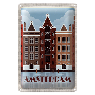 Blechschild Reise 20x30cm Amsterdam Reiseziel