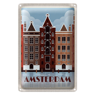 Blechschild Reise 20x30cm Amsterdam Reiseziel