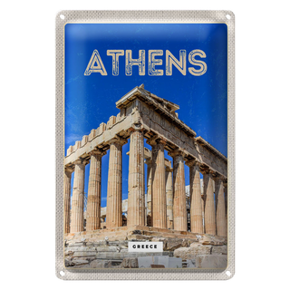 Blechschild Reise 20x30cm Athen Greece Akropolis