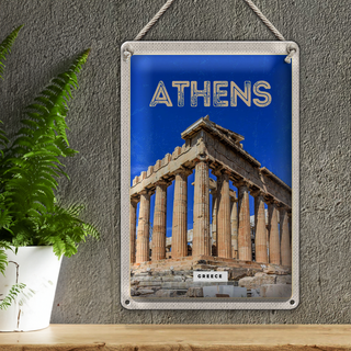 Blechschild Reise 20x30cm Athen Greece Akropolis