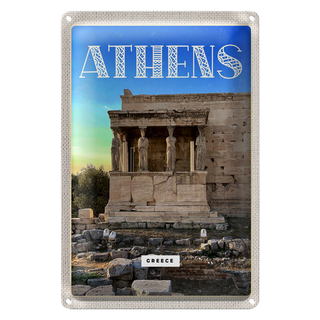 Blechschild Reise 20x30cm Athens Greece Akropolis