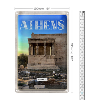 Blechschild Reise 20x30cm Athens Greece Akropolis