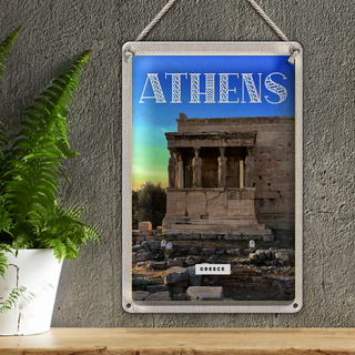 Blechschild Reise 20x30cm Athens Greece Akropolis