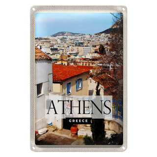Blechschild Reise 20x30cm Athens Greece Stadt Reiseziel