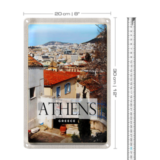 Blechschild Reise 20x30cm Athens Greece Stadt Reiseziel