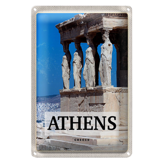 Blechschild Reise 20x30cm Retro Athens Greece Geschenk Dekoration
