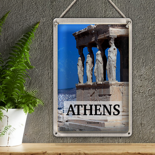 Blechschild Reise 20x30cm Retro Athens Greece Geschenk Dekoration
