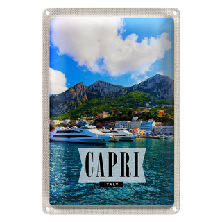 Blechschild Reise 20x30cm Capri Italy Insel Meer Urlaub