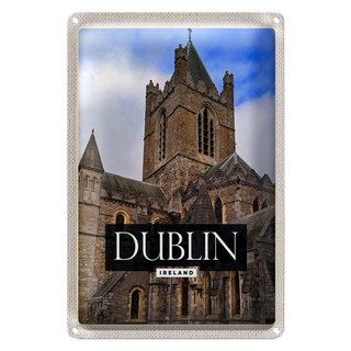 Blechschild Reise 20x30cm Dublin Ireland Castle Reiseziel