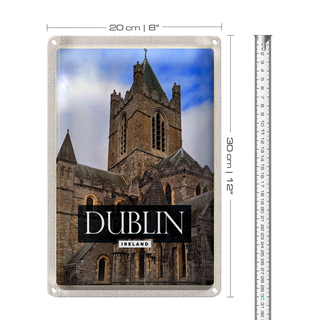 Blechschild Reise 20x30cm Dublin Ireland Castle Reiseziel