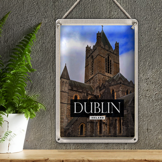 Blechschild Reise 20x30cm Dublin Ireland Castle Reiseziel