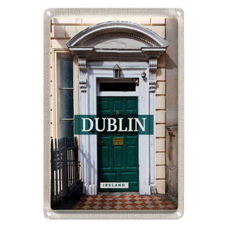 Blechschild Reise 20x30cm Dublin Ireland Reiseziel Stadt