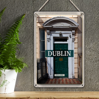 Blechschild Reise 20x30cm Dublin Ireland Reiseziel Stadt