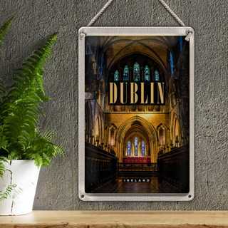 Blechschild Reise 20x30cm Dublin Ireland Cathedral Reiseziel