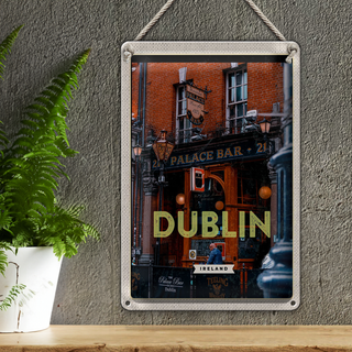 Blechschild Reise 20x30cm Dublin Ireland Palace Bar Reiseziel