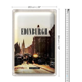 Blechschild Reise 20x30cm Edinburgh Scotland Reiseziel