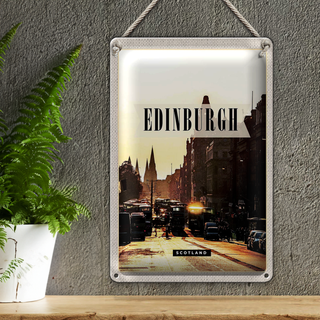 Blechschild Reise 20x30cm Edinburgh Scotland Reiseziel