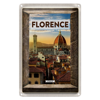 Blechschild Reise 20x30cm Florence Italy italien Urlaub Toscana