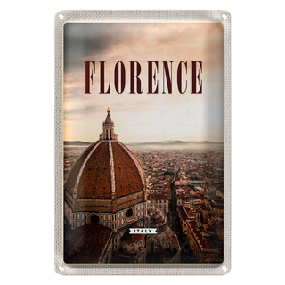 Blechschild Reise 20x30cm Florence Italy Urlaub Reiseziel